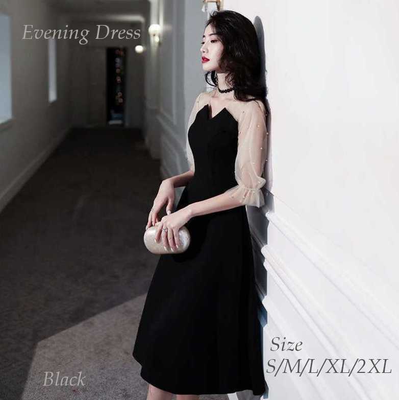 きれいめきれいめワンピース 30代 20代 30代 40代 レディースファッション パーティードレス 韓国ファッション 大きいサイズ 黒 S/M/L/XL/2X...