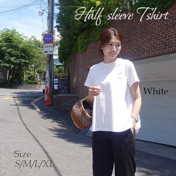 きれいめ トップス 20代 30代 40代 50代 ファッション レディースファッション tシャツ ホワイト ブラック 大きいサイズ S/M/L/XL (2L)...