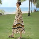 きれいめワンピース 30代 大きいサイズ S/M/L/XL/2XL リゾートファッション 花柄 シック 大人の女性服 落ち着いた色 セレブ風 40代 50代 フ...