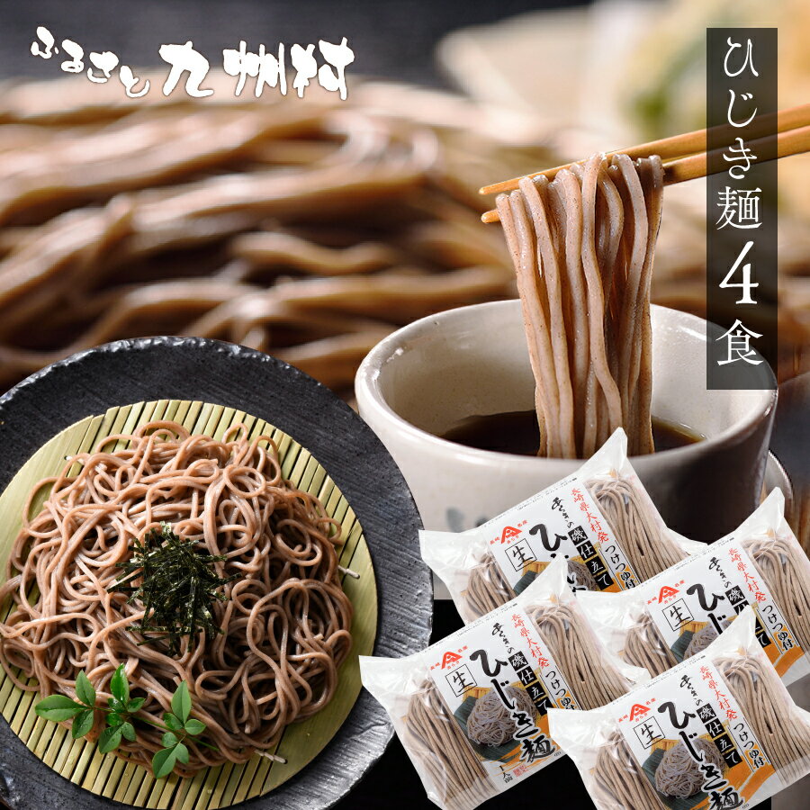 ひじき麺つけ4人前 送料無料 生麺 
