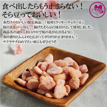 【期間限定】 豆菓子 ラッキーチェリー豆 チェリー豆 桜豆 さくら豆 さくらさく 受験 合格祈願 合格祝い 就職祝い 豆菓子 お土産 長崎 島原 九州 雲仙 おみやげ 帰省土産 ナッツ そら豆 ホワイトデー 入学 卒業 お返し お配り用