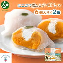 北海道 はこだて 雪んこ かぼちゃ 6個入り 2箱 計12個 北海道産 カボチャ 南瓜 スイートポテト 生クリーム 大福 かぼちゃ スイーツ デザート 母の日 ...