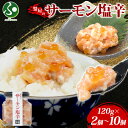 サーモン塩辛 120g(2/3/5/7/10個)北海道 小分け サーモン 塩辛 鮭 さけ サケ いくら 漬け 塩から しおから 瓶詰め おつまみ 海鮮 父の日ギ...