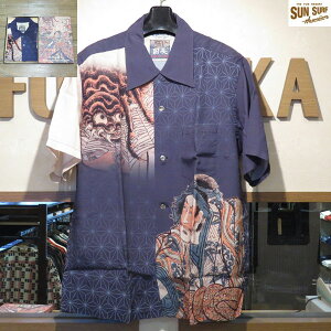 SALE ンサーフ 半袖トップス Sun Surf×歌川国長 日本の意匠 源頼光 土蜘蛛退治【SS38714】128番色(ネイビー)