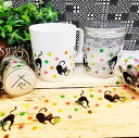【送料無料】 養生テープ かわいい ねこ 黒猫 水玉 50mm 5M デザイン おしゃれ マスキング 梱包 包装 台風 ガラス飛散防止 防災 DIY アウトレッ...