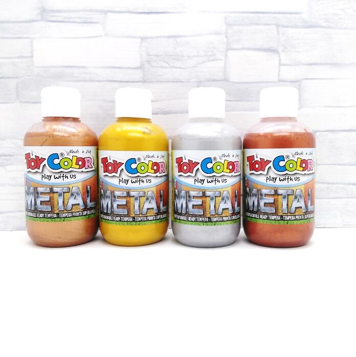 73 送料無料 絵具 プレゼント メタルカラー 絵の具 イタリア製 おもちゃ 絵の具セット4色 画材 かわいい プレゼント 女の子 男の子 ヨーロッパ 玩具 水...