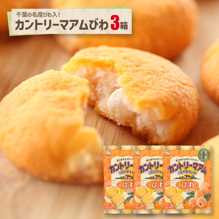 カントリーマアムびわ 3箱セット本州送料込【千葉限定】