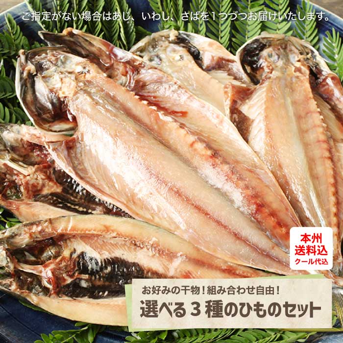 3種から選べる干物セット 本州送料込み クール代込千葉 お土産 おかず おつまみ 魚 ご当地 干物 鯵 いわし 真鰯 鯖 ひもの 千葉 ご当地 グルメ 母の日 父の日 お中元 お年賀 お歳暮 贈答 ギフト