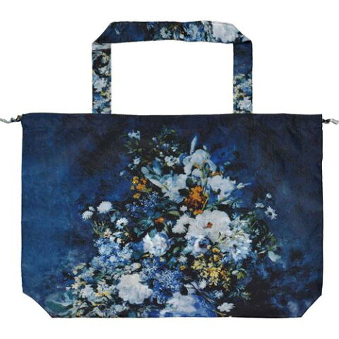 【名画シリーズ】レインバッグカバー ルノワール ホワイトフラワー 大きな花瓶(エコバッグ/サブバッグ/絵画)【メール便も可能】【お取り寄せ商品(通常3日程度)】
