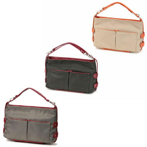 本格多機能バッグ ポシェット himoシダイ ヒモシダイ ナイロンカラーコンビ グレーワイン・ブラックワイン・ベージュオレンジ（4WAY バッグインバッグ インナーバッグ ポーチ ギフト プレゼント）[宅配便配送（メール便とネコポスは不可）]【お取り寄せ商品】220716