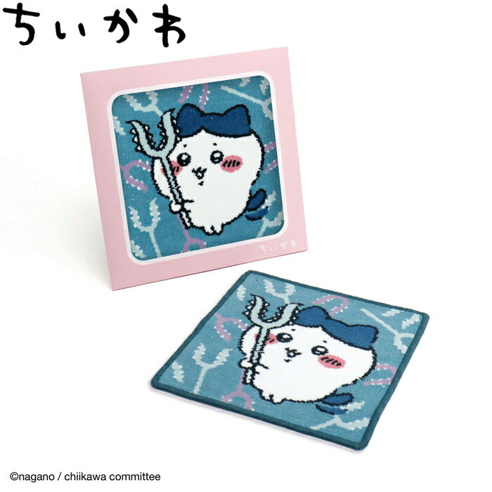ちいかわ シェニール織タオルハンカチ ハチワレ さすまた ブルー（ナガノ イラストレーター ギフトケース入り 箱入り 母の日 誕生日 プレゼント ギフト）[宅配便配送（メール便とネコポスは不可）]【お取り寄せ商品】230616のサムネイル