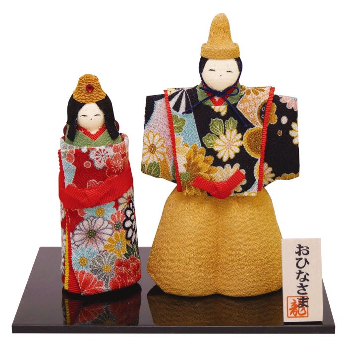 Rakuten - 【日本製】 和柄立雛 雛飾り（置物 インテリア ひな人形 ひな祭り ギフト プレゼント 贈り物 お祝い 出産祝い 初節句）【送料無料（沖縄県・離島は配送不可）】