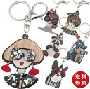 【送料無料】モダンガール アニマル アクリル バッグチャーム(パンダ 犬 イヌ いぬ 猫 ネコ ねこ キーホルダー かわいい きれい エレガント モダン レトロ バッグアクセサリー アクリルチャーム)【メール便対応】※送料込み価格【お取り寄せ商品】240322