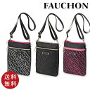 【送料無料】FAUCHON フォション ポケットプラス シルバーグレー・ブラック・ワイン(スマホショルダー ポシェット ショルダーバッグ )【メール便対応】※送料込み価格