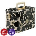 【送料無料】日本製 昭和レトロ メイクボックス(コスメボックス)水彩フラワー柄 30cm ブラック トレンケース(母の日 誕生日 就職 お祝い ギフト プレゼン...