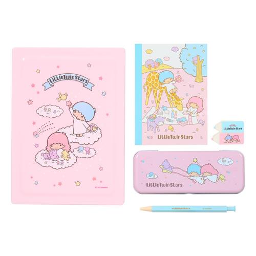 【サンリオ】リトルツインスターズお道具箱＆文具セット キキララ（新生活 入学 お祝い）[宅配便配送（メール便とネコポスは不可）] fuseya-note-10030284 セレジオーネ(インテリア雑貨) サンプル画像2