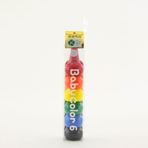 BABY COLOR CRAYON　ベビーコロール　6カラー　(クレヨン　6色入)[宅配便配送（メール便とネコポスは不可）]のサムネイル