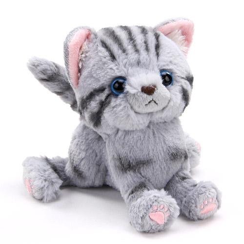 【Kitten/キトン】アメリカンショートヘア グレー　ぬいぐるみ（アメショー）[宅配便配送（メール便とネコポスは不可）]のサムネイル