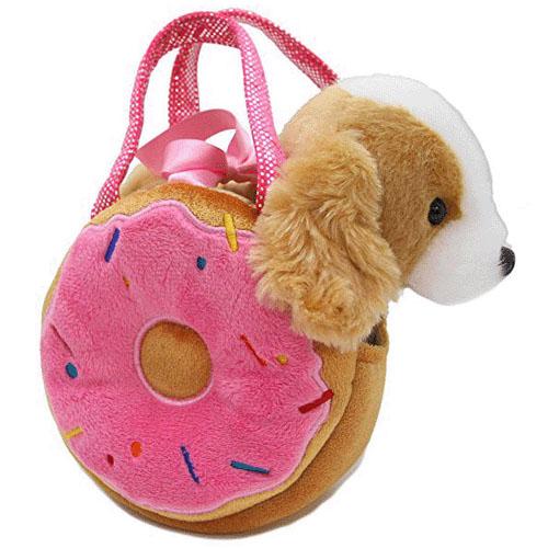 Rakuten - 【Fancy Pals ファンシーパルズ】ドッグインバッグ スイーツ コッカスパニエル ドーナツ（犬 イヌ いぬ お菓子 ケーキ ミニバッグ ぬいぐるみ 子供用バッグ キッズバッグ プレゼント）[宅配便配送（メール便とネコポスは不可）]