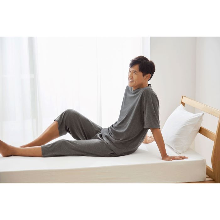 Rakuten - 【セルヴァン】ファーストメディカル(株)リカバリーケア メンズ 7分丈パンツ チャコールグレ M・L・LL（ルームウェア 部屋着 パジャマ ギフト プレゼント 贈り物 新生活 旅行）【メール便対応】※1着まで【ギフトラッピング不可】【お取り寄せ商品】