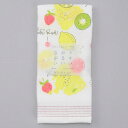 【日本製】コンテックス フルーツポンチ うすいかるいながい てぬぐいタオル(果物 レモン いちご イチゴ 苺 オレンジ サクランボ 手ぬぐい 片面ガーゼ フェイ...