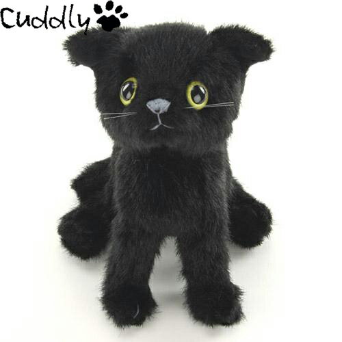 【送料無料】Cuddly (カドリー）仔猫のぬいぐるみ ドロップス黒 イエローアイ（黒猫 クロネコ ギフト プレゼント 贈り物 誕生日 お礼 お祝い）【送料無料（沖縄県 離島は除く）】※送料込み価格