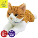 猫のぬいぐるみ ひざねこ M チャシロ (チャトラ 茶トラ ネコ 金目 ゴールドアイ)【※北海道、九州地方、沖縄県、離島は配送不可商品です】