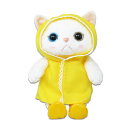 JETOY Choo Choo(チューチュー) 雨ふり S イエロー ネコのぬいぐるみ(猫 ねこ レインコート 合羽 ギフト プレゼント 贈り物 進級 進学 入...
