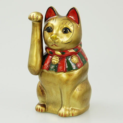 乐天商城 - 大正猫 右手金色（ねこ ネコ ゴールド）[宅配便配送（メール便とネコポスは不可）]【お取り寄せ商品】