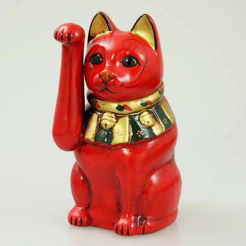Rakuten - 大正猫 右手 赤色（ねこ ネコ レッド）[宅配便配送（メール便とネコポスは不可）]【お取り寄せ商品】