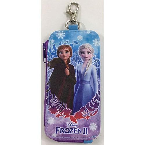 【Disney/ディズニー】リール付 キーケース アナと雪の女王2（ポーチ/小銭入れ/エルサ/アナ）【メール便対応】