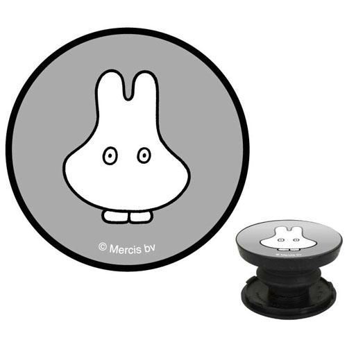 【ディッグブルーナ】POCOPOCO ミッフィー グレー おばけごっこ（スマホリング スマホスタンド スマホアクセサリ）【メール便対応】のサムネイル