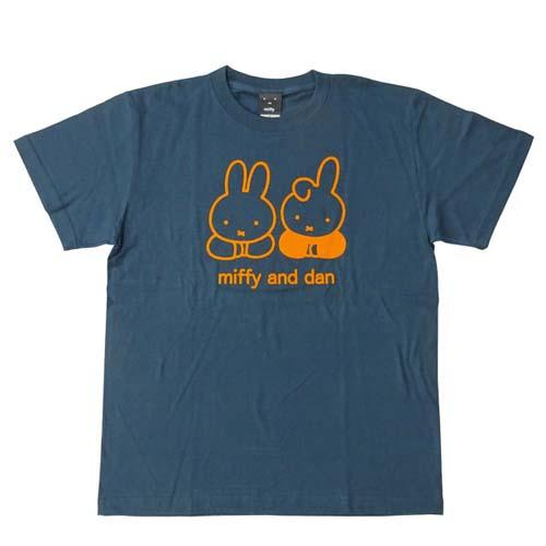 【ディック・ブルーナ】ミッフィー Tシャツ Mサイズ ミッフィー＆ダーン ナ スレート ブルーグレー【メール便対応】
