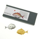 【能作 NOUSAKU】 MEDETAI 鯛のはしおき 金銀 (錫 箸置き タイ 魚)【メール便対応】