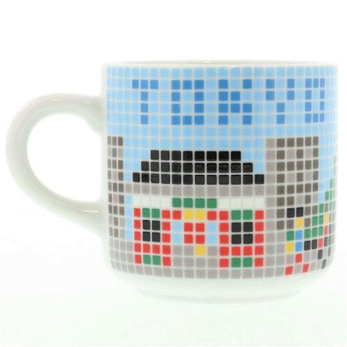 波佐見焼【ザ・ポーセリンズ】The Porcelains 東京 タイルマグ 小（大図まこと 阿部薫太郎）[宅配便配送（メール便とネコポスは不可）]