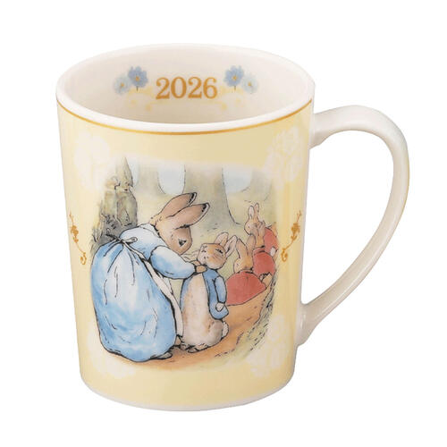 2026年 ピーターラビット イヤーズマグ （2026年 イヤーズマグ イヤーマグ うさぎ ウサギ 兎 令和8年 新年 正月 元旦 賀正 母の日 マグカップ 引越祝い 新生活 贈り物 プレゼント）[宅配便配送（メール便とネコポスは不可）]【お取り寄せ商品】