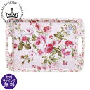 【ROYAL ARDEN ロイヤルアーデン】メラミンキッチン トレー(マット仕上げ) サンローズ ペールピンク(花 フラワー エレガント ティータイム お茶会 お盆 おぼん かわいい)