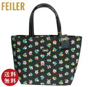 フェイラー ハンドバッグ（レディース） 【正規品】FEILER（フェイラー）プティフローリストファイユ　ショッピングバッグ（トートバッグ/サブバッグ）ブラック【メール便対応】【お取り寄せ商品】