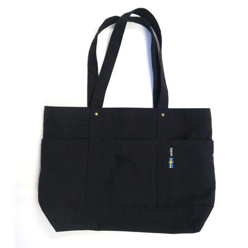 楽天セレジオーネ（インテリア雑貨）MOZ【フェルグアンドフォルム社】帆布トートバッグ L ブラック（エルク/ヘラジカ/北欧/エコバッグ）[宅配便配送（メール便とネコポスは不可）]【お取り寄せ商品】220922