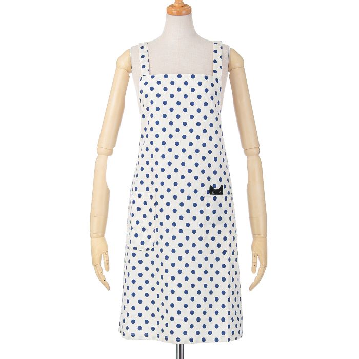 ATSUKO MATANO マタノアツコ 青い水玉 洋掛けエプロン【メール便対応】【送料無料】