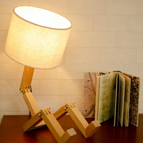 【送料無料】アントレックス ウッドマンランプ（Adjustable Lamp Man 組み立て式 LED電球一個付属）【送料込み価格】※北海道、九州地方、沖縄県、離島は配送不可商品
