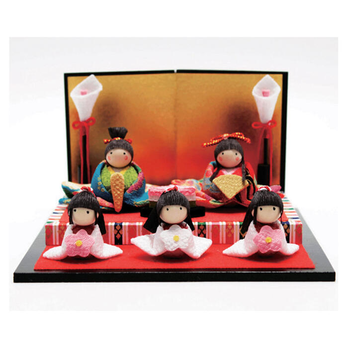 【日本製】花祭り雛飾り（置物 インテリア ひな人形 ひな祭り ギフト プレゼント 贈り物 お祝い 出産祝い 初節句）[宅配便配送（メール便とネコポスは不可）]（お取り寄せ商品）