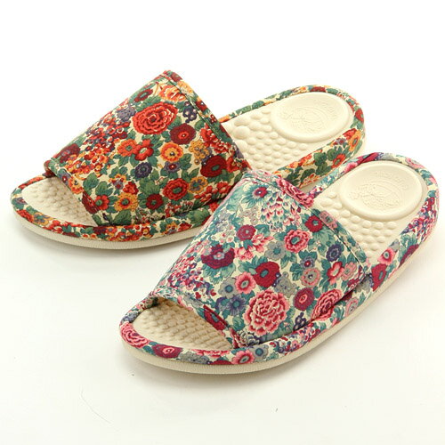 サラダボール リバティ 花柄 ヘルシースリッパ 健康スリッパ[宅配便配送（メール便とネコポスは不可）]【お取り寄せ商品】