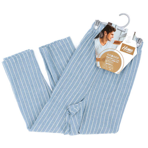 Rakuten - 【New】HOME BY TEMPUR 紳士 8分丈ステテコ（前閉じ） 先染クレープ 全4色 M・L・LL（ルームウェア 部屋着 パジャマ 贈り物 父の日 誕生日 新生活 旅行）【メール便対応】※1着まで【ギフトラッピングは不可】【お取り寄せ商品】