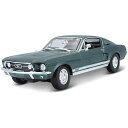 Maisto（マイスト） 1/18 1967 フォード マスタング GTA ファストバック グリーン ／ グッツ アメ車 旧車 レース インテリア おもちゃ オモチャ おすすめ プレゼント プレミア ダイキャストカー ダイキャスト モデルカー ミニカー 車 完成品