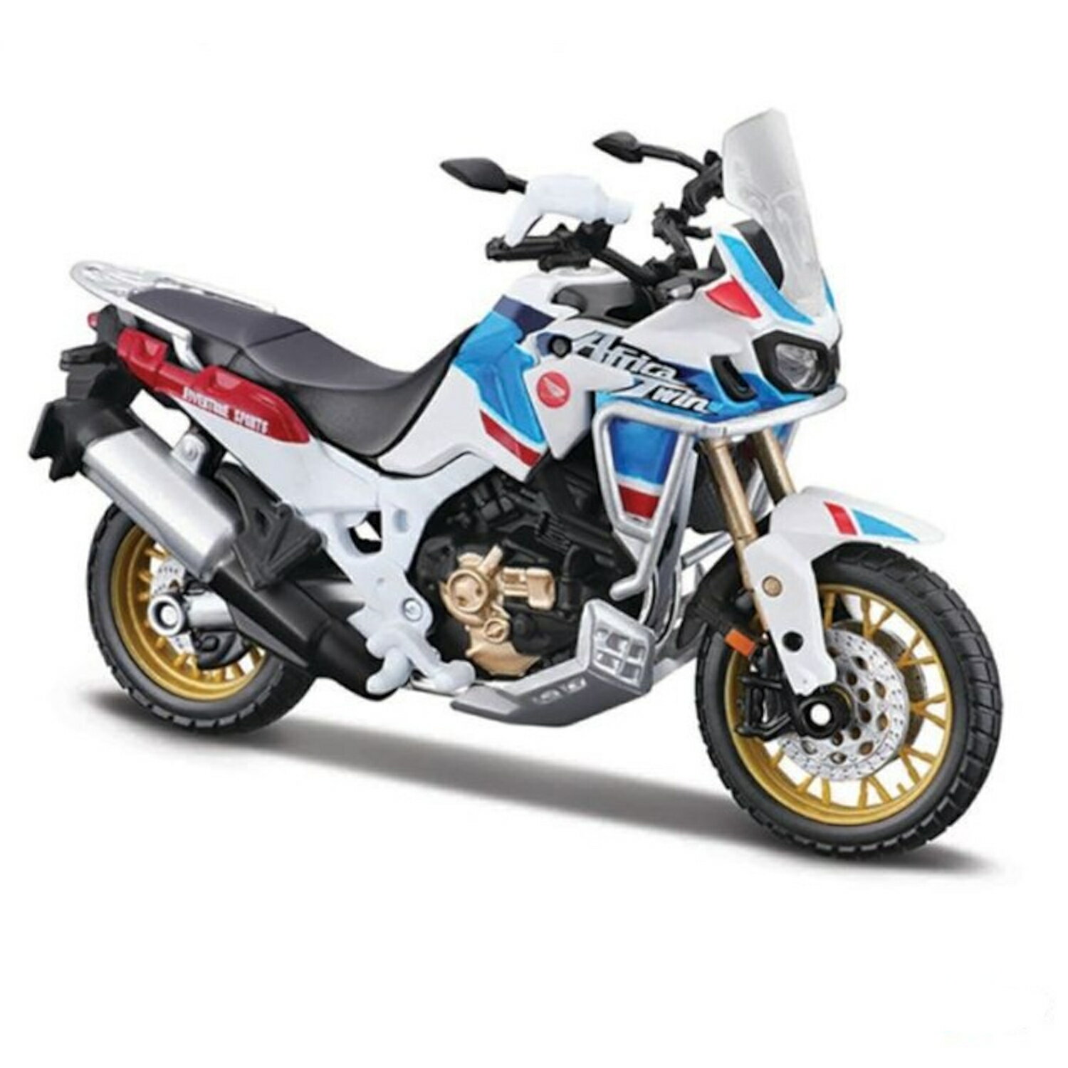 Bburago（ブラーゴ） 1/18 ホンダ アフリカ ツイン アドベンチャー ブルー/ホワイト ／ スポーツカー レース グッツ 日本車 旧車 レース インテリア おもちゃ おすすめ プレゼント ダイキャストカー ダイキャスト モデルカー ミニカー オートバイ モデル バイク 完成品のサムネイル