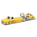 Maisto(マイスト) 1/64 エリート トランスポート 1957 シボレー フラットベッド / 1987 シボレー カプリス - イエロー / グッツ ス...