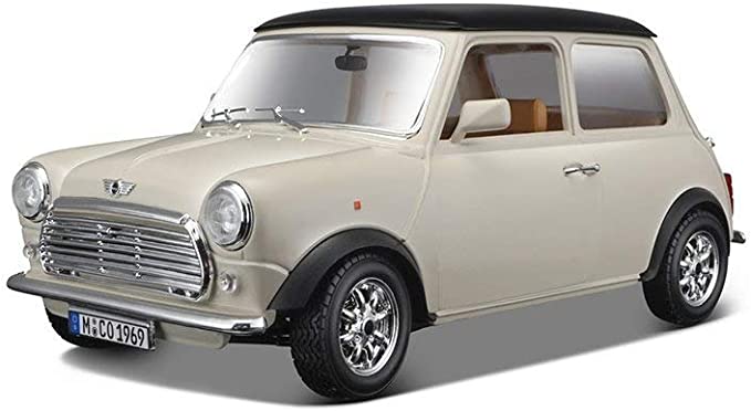 Bburago（ブラーゴ） 1/18 1969 ミニクーパー ベージュ Bburago 1/18 1969 Mini Cooper ホワイト レース グッツ インテリア おもちゃ オモチャ おすすめ プレゼント プレミア ブラゴ ブラゴー ダイキャストカー ダイキャスト モデルカー ミニカー 車 完成品