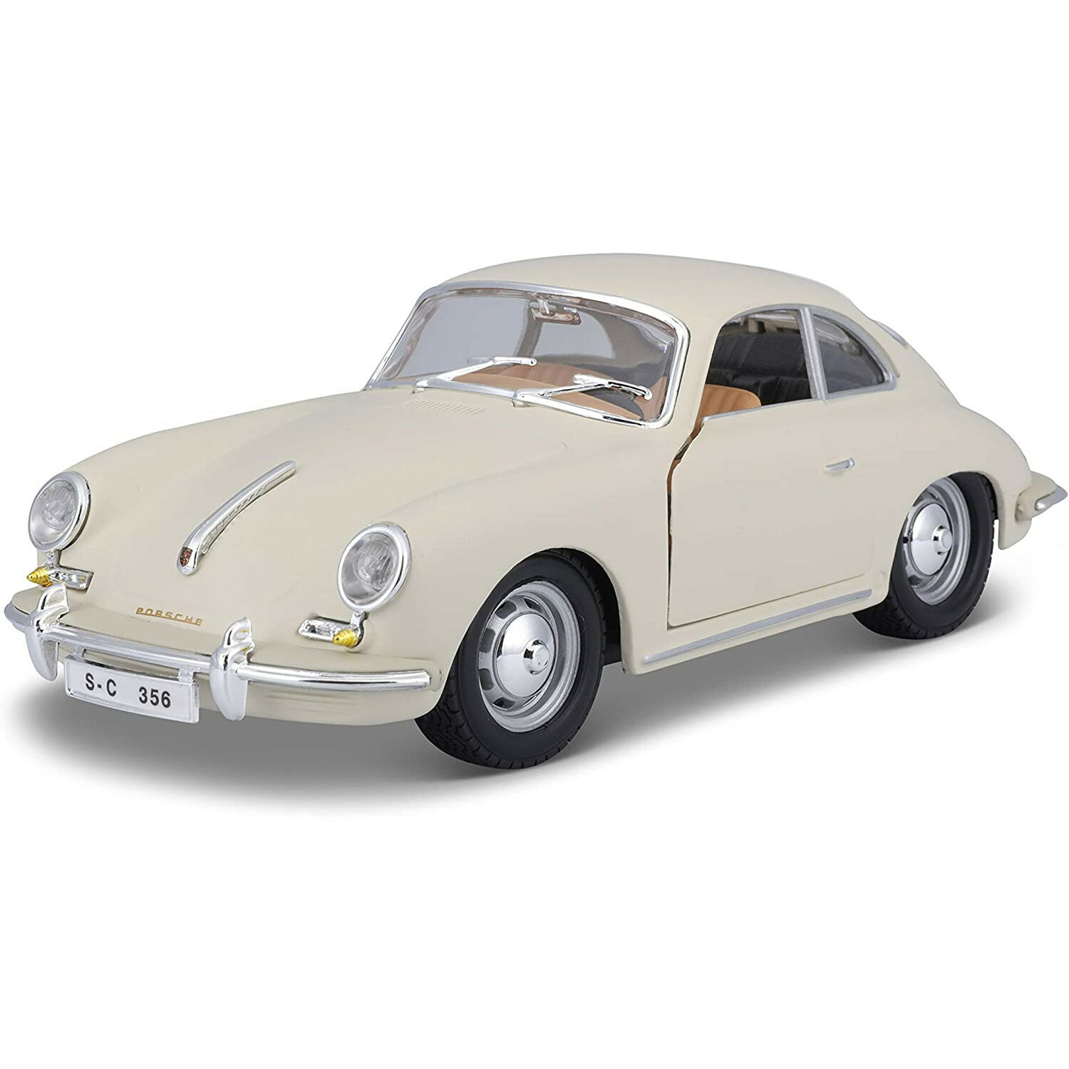 Bburago（ブラーゴ） 1/24 ポルシェ 356B クーペ 1961 ベージュ ／ ホワイト スーパーカー スポーツカー レース グッツ インテリア おもちゃ オモチャ おすすめ プレゼント プレミア ブラゴ ブラゴー ダイキャストカー ダイキャスト モデルカー ミニカー 車 完成品