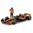 Bburago(ブラーゴ)2024年モデル 1/24 F1 マクラーレン MCL38 #4 ランド ノリス フィギア付き / オレンジ レース レーシング グッツ おすすめ プレゼント ブラゴ ブラゴー ダイキャストカー ダイキャスト モデルカー ミニカー 完成品